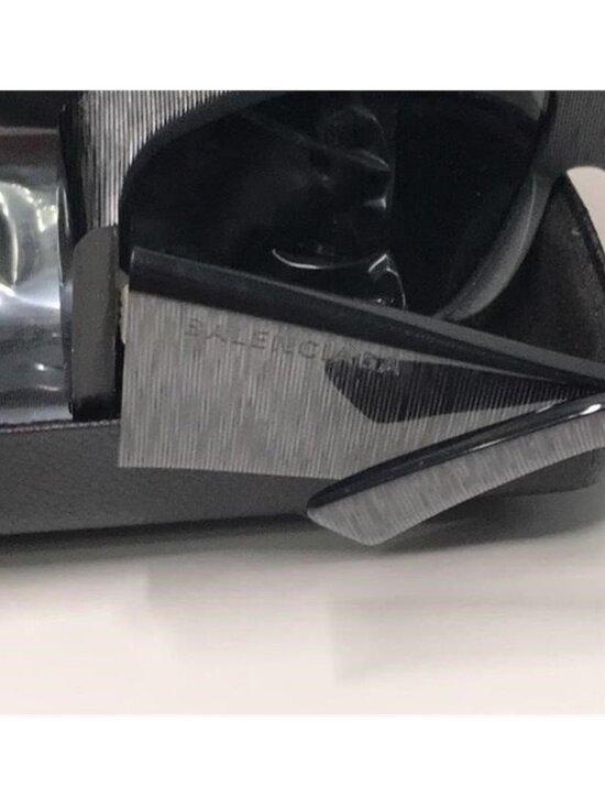 New Authentic Balenciaga BB0002S 003 Grey/Silver Mirror Shield Sunglasses main image 4